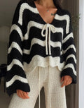 Wave Cardigan mit Schürdetail